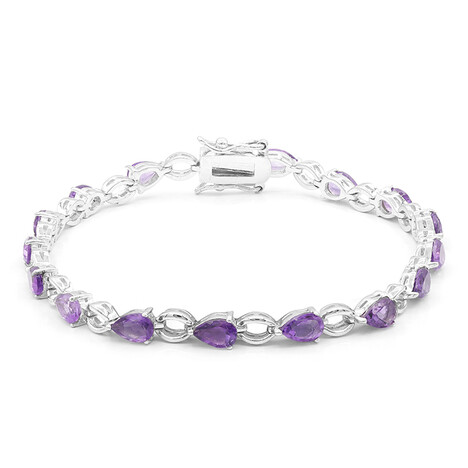 Bracelet en argent et Améthyste de Zambie