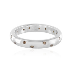 I2 Champagner-Diamant-Silberring