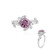 Rose de France Amethyst Silver Ring