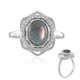 Anello in argento con Labradorite rosa Maniry