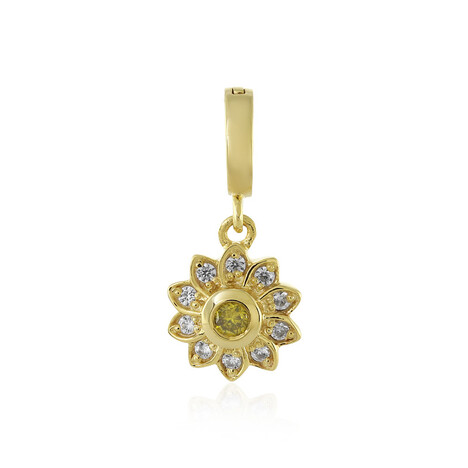 Colgante en plata con Diamante I3 amarillo