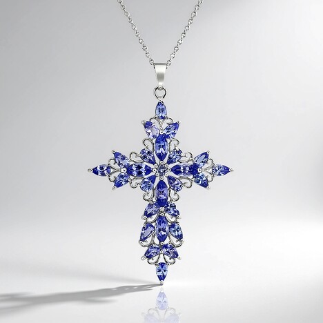 Collana in argento con Tanzanite
