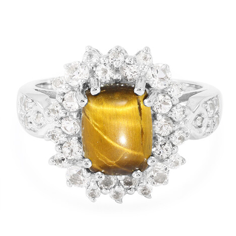 Tigerauge-Silberring