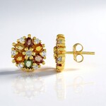 Orecchini in argento con Zaffiro Fancy