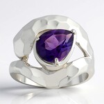 Anello in argento con Ametista Uruguay (Pallanova)