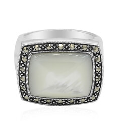 Bague pour homme en argent et Nacre