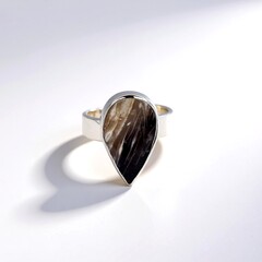 Anello in argento con Agata Prairie