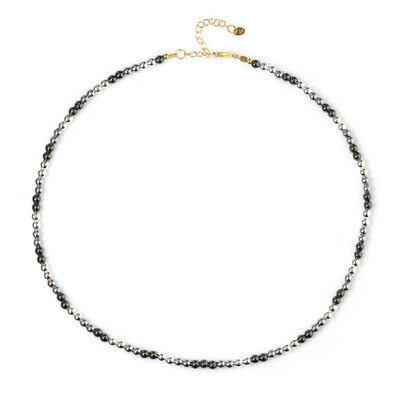 Collana in argento con Ematite Argentata