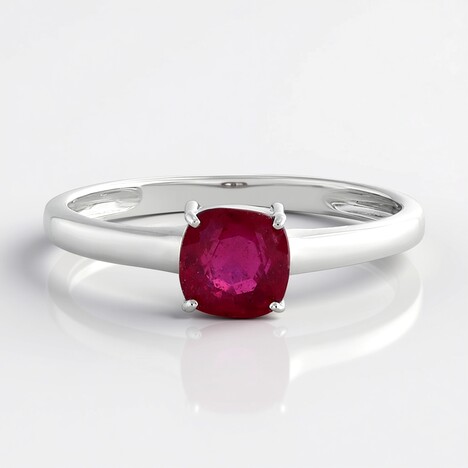 Bague en argent et Rubis de Madagascar