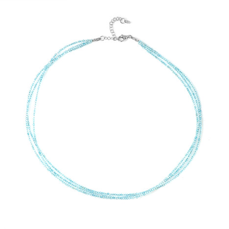 Collar en plata con Topacio azul cielo