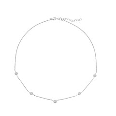 PK (H) Diamond Silver Necklace