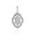 Zilveren hanger met zirkonen