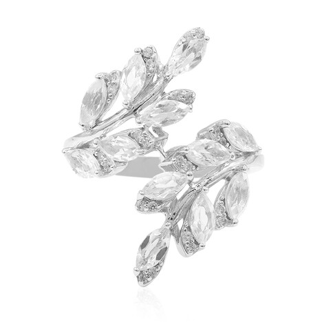 Bague en argent et Topaze blanche