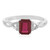 Zilveren ring met een Madagaskar Robijn
