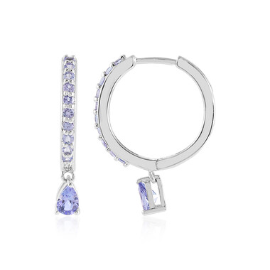 Pendientes en plata con Tanzanita