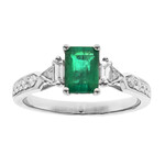 10K AAA Zambian Emerald Gold Ring