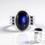 Bague en argent et Labradorite bleue de Maniry (KM by Juwelo)