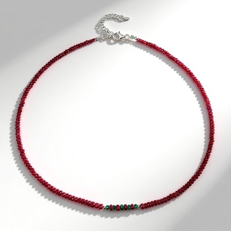 Collana in argento con Rubino del Madagascar