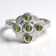 Anello in argento con Alessandrite Occhio di Gatto