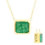 Collana in argento con Smeraldo pozzo D8 (Gems en Vogue)