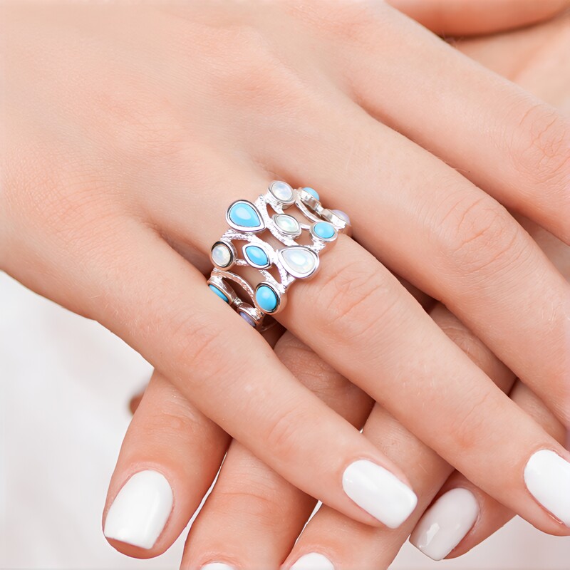 Anello in argento con Turchese Sleeping Beauty (de Melo)