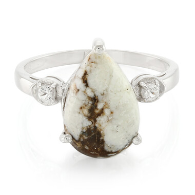 Magnesit-Herren-Silberring