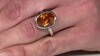 Anillo en plata con Cuarzo naranja