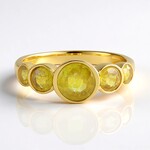 Bague en argent et Saphir jaune de Madagascar (de Melo Essence)