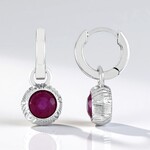 Orecchini in argento con Rubino Bemainty