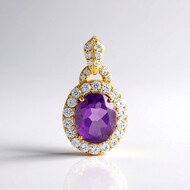 Marokkanischer Amethyst-Silberanhänger