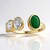Anello in oro con Smeraldo Zambia