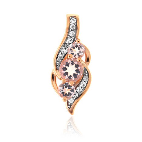 Colgante en oro con Berilo rosa no calentado