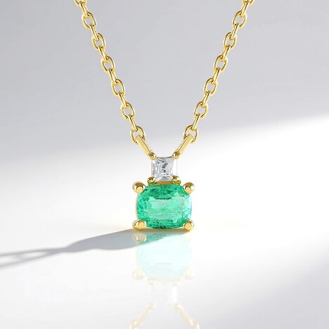 Collana in argento con Smeraldo Colombiano