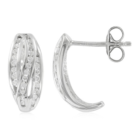 Zirkon-Silberohrringe
