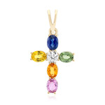 Colgante en oro con Zafiro amarillo