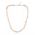 Collier en argent et Perle de culture d'eau douce de couleur pêche (TPC)