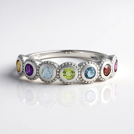Anello in argento con Ametista Zambiana