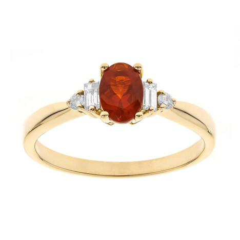 Mexikanischer Feueropal-Goldring (CIRARI)