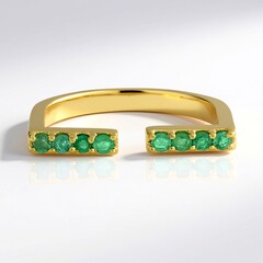 Anello in argento con Smeraldo Colombiano (de Melo Essence)