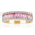 Gouden ring met Ceylon roze saffieren