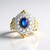 Anello in argento con Spinello Cobalto (Gems en Vogue)