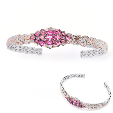 Bracelet en argent et Tourmaline rose du Brésil  (Gems en Vogue)