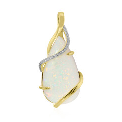 Pendentif en or et Opale blanche du Brésil