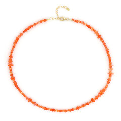 Collar en plata con Ópalo naranja de Etiopía