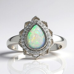 Anello in argento con Opale di Welo