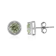 Pendientes en plata con Amatista verde