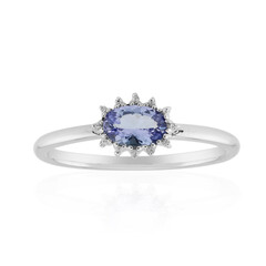 Zilveren ring met een tanzaniet