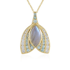 Blue Maniry Labradorite Silver Necklace (KM by Juwelo)