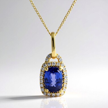 Collana in oro con Tanzanite AAA (CIRARI)