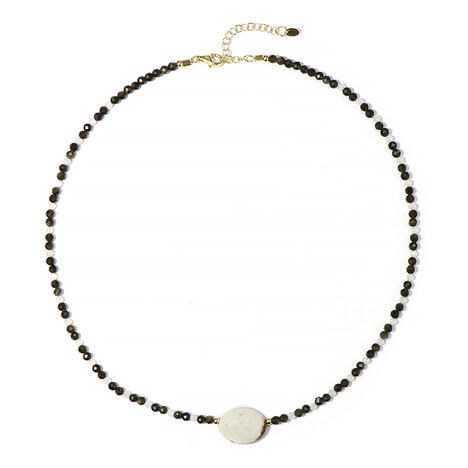 Zilveren halsketting met een Limoen chrysoprase